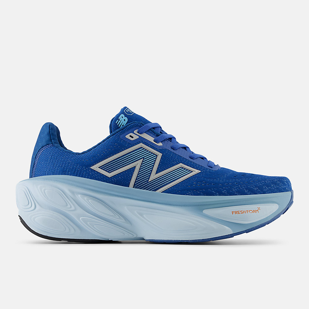 New Balance Fresh Foam X More v5 Shoes Blue Agate with Quarry Blue and Silver Metallic